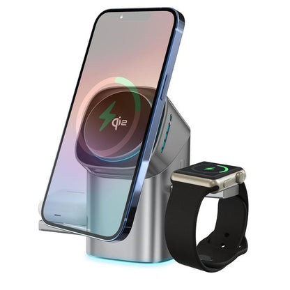 YWZ Qi2 3-in-1 Magnetic Wireless Charger for iPhone, Watch & AirPods